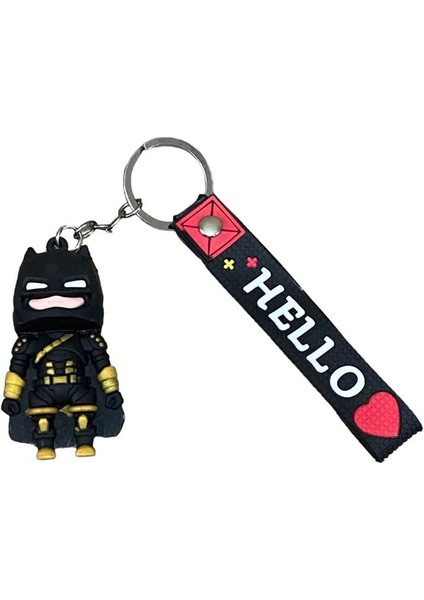 Efsane Süper Kahraman Batman Karakter Silikon Anahtarlık Çanta Süsü