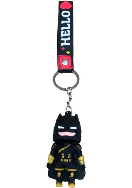 Efsane Süper Kahraman Batman Karakter Silikon Anahtarlık Çanta Süsü