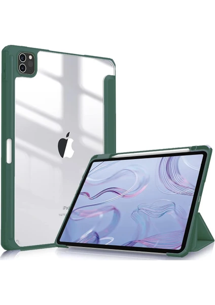 Apple iPad Pro 11 3. 4. Nesil Kılıf Grafiti Şeffaf Kalem Bölmeli A2435 A2759 A2761-62 A2377-01 A2459-60