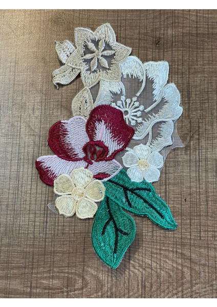 21 x 11 cm Nakış Işleme Parlak Renkli Güpür Işleme Aplike Yama Arma Dikiş Aksesuar fiyatları