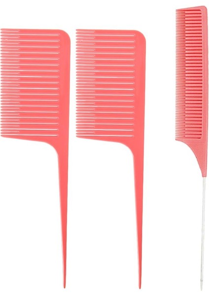 3x Profesyonel Ince Dokunma Vurgulama Saç Tarağı Boyama Saç Aracı (Yurt Dışından)