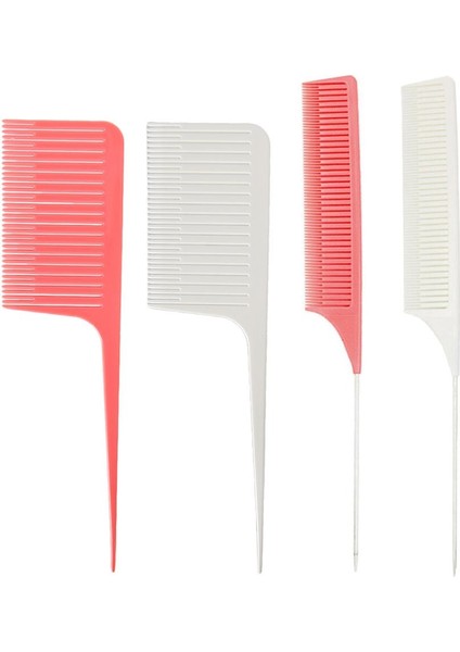 4 Adet Bölünme Örgü Vurgusu Folyo Saç Tarağı (Yurt Dışından)
