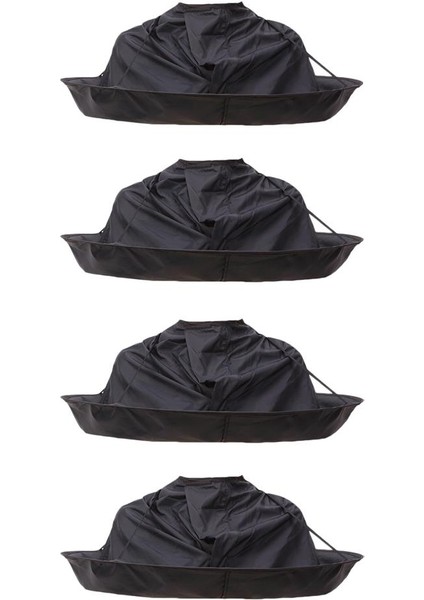 4pcs Siyah Saç Kesme Cape Salon Kuaförlük Pelerini Kullanıyor (Yurt Dışından)