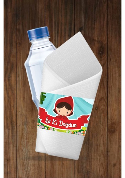 Kırmızı Başlıklı Kız Temalı Peçete Sargısı 16'lı