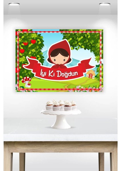 Kırmızı Başlıklı Kız Temalı Branda Afiş 50X70 cm