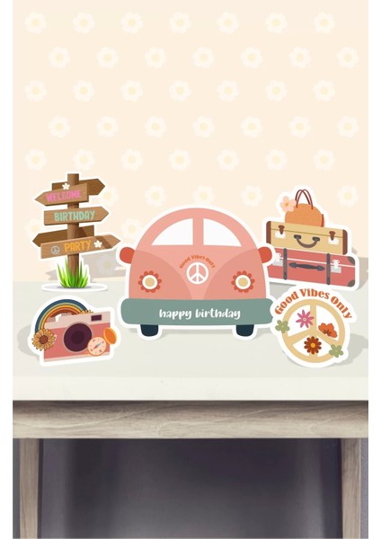 Good Vibes Temalı * Masa Üstü Set (Kağın Kağıt)