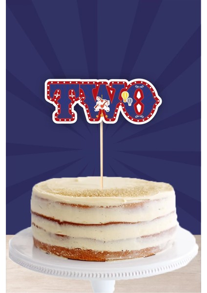 Lunapark Temalı Two (2) Pasta Süsü *kalın Kağıt