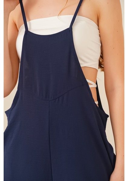 7019 Askılı Bahçivan Tulum - Lacivert fırsatları