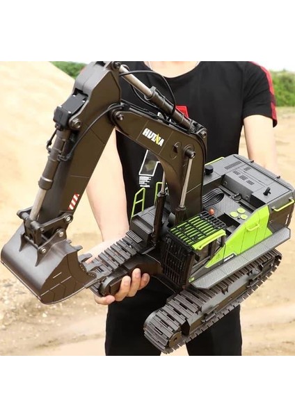1/14 (2022) 22 Kanal Rc Model Metal Kepçeli Kazıcı Ekskavatör Uzaktan Kumandalı Çok Fonksiyonlu iş Makinası - 2.4G Sesli & Işıklı - 1593