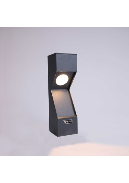 Fonelight Bahçe Çim Peyzaj Bollard 3000K LED Aydınlatma AKA020 35CM Antrasit