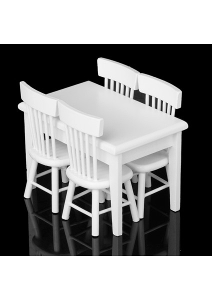 3 Set 1:12 Dollhouse Mutfak Masası Sandalye Set U0026 Sofra Takas Aksesuarları (Yurt Dışından)