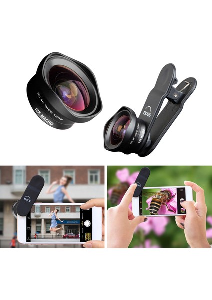 Ikisi Bir Arada 16MM Geniş Lens + 12X Makro Lens Seti (Yurt Dışından) fiyatları