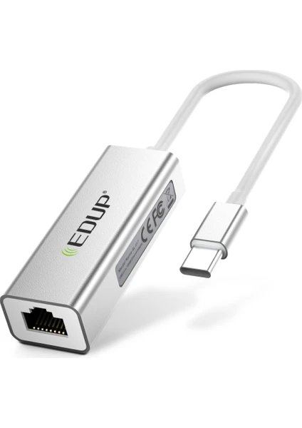 Edup 10/100/1000MBPS USB 3.0 Gigabit Ethernet Usb-C Adaptör Internet Dönüştürücü Type C To RJ45 Çevirici