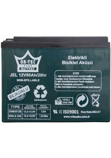 Ortec 12V 80 Ah Akü