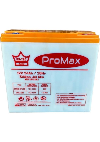 Ortec Promax 12V24 Ah Akü