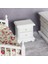 Dollhouse Başucu Masa Minyatür 1/12 Yaşam Sahnesi Dekorasyon Dolapı 4+ Beyaz (Yurt Dışından) 4