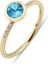 0.042 Karat Pırlanta ve Doğal Swiss Blue Topaz Yüzük KRS017-S14GRZ 1