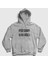 Unisex Gri Send Nudes Katlamalı Gizli Yazılı Kapüşonlu Sweatshirt 1