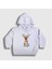 Unisex Çocuk Beyaz Adorable Reindeer Geyik Yılbaşı Kapüşonlu Sweatshirt 1