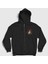 Unisex Siyah Sleigher Slayer Noel Baba Metal Yılbaşı Fermuarlı Kapüşonlu Sweatshirt 1