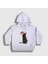 Unisex Çocuk Beyaz Lights Cat Kedi Yılbaşı Kapüşonlu Sweatshirt 1