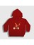 Unisex Çocuk Kırmızı Bicycle Fox Tilki Kapüşonlu Sweatshirt 1