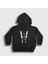 Unisex Çocuk Siyah W Wednesday Addams Family Addams Ailesi Kapüşonlu Sweatshirt 1