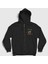 Unisex Siyah Yılbaşı Fox Tilki Fermuarlı Kapüşonlu Sweatshirt 1