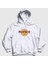 Unisex Beyaz Logo Hard Rock Cafe Kapüşonlu Sweatshirt 1