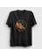 Unisex Siyah Space Scottish Fold Kedi T-Shirt 1