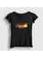 Kadın Siyah Rengoku Anime Demon Slayer Kimetsu No Yaiba T-Shirt 1
