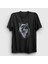 Unisex Siyah Siberian Wolf Kurt T-Shirt 1