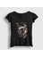 Kadın Siyah Skull Wolf Kurt T-Shirt 1
