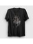 Unisex Siyah Indian Wolf Kurt T-Shirt 1
