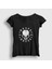 Kadın Siyah Skull Heavy Metal T-Shirt 1