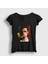 Kadın Siyah Tyler Durden Brad Pitt Fight Club T-Shirt 1