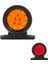 Formplas Mini Düz Lamba Petekli Cam 18 Led'li 70MM 12V-24V Sarı - Kırmızı 1