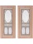 2pcs 1/12 Dollhouse Mini Ahşap Harici Içi Boş Ekran Tek Kapı (Yurt Dışından) 1