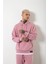 Oversize Şardonsuz Basic Sweatshirt Kirli Pembe 1