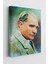 Atatürk Portre Tablosu Mustafa Kemal Atatürk Dikdörtgen Dekoratif Kanvas Tablo 1