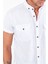 Beyaz Kısa Kol Erkek Gömlek | MJ22S111153 5