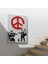 Bansky, Barış Işareti Yapan Askerler Kanvas Tablosu 5