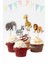 Safari Doğum Günü Cupcake Kürdan Süs Kalın Kağıt 1
