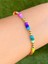 Handmade Altın Kaplama Renkli Rainbow Kadın Erkek Bileklik 1