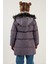 Peluş Astarlı Yakası Suni Kürklü Çıkarılabilir Kapüşonlu Kışlık Mont Kız Çocuk Mont 5760072 5