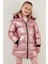 Peluş Astarlı Yakası Suni Kürklü Çıkarılabilir Kapüşonlu Kışlık Mont Kız Çocuk Mont 5761908 2