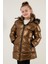 Peluş Astarlı Yakası Suni Kürklü Çıkarılabilir Kapüşonlu Kışlık Mont Kız Çocuk Mont 5761908 2