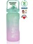 The Bottle Motivasyonel 2li Pipetli Stickerli Su Matarası Su Şişesi Suluk 2LT+900ML Yavrulu Tritan Su Şişesi Suluk Motivasyonset-2 2