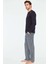 - Erkek Lacivert Battal Pijama Takımı 3