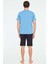 - Erkek Indigo T-Shirt Şort Takımı 3